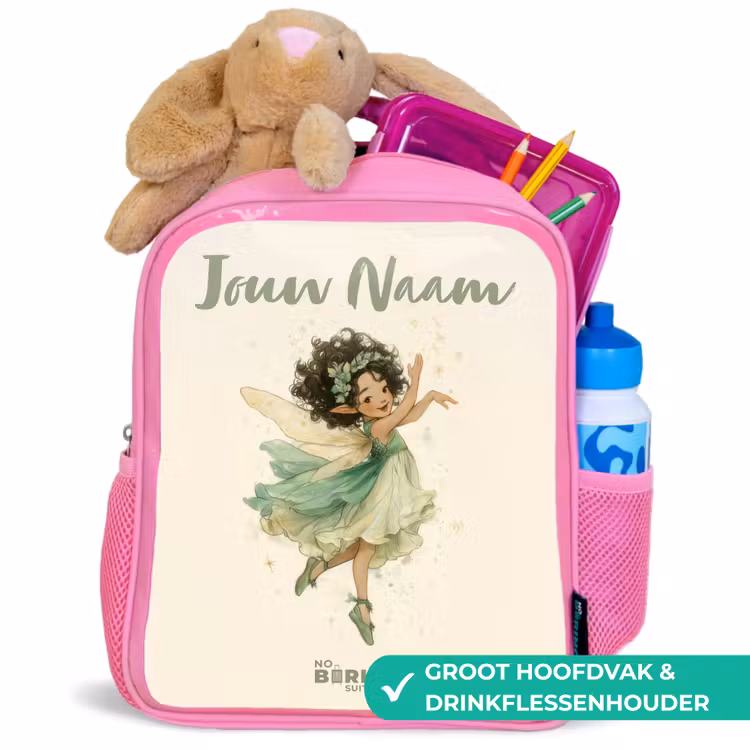 Kinderrugzak met naam - Roze - Dansende bosfee β 2
