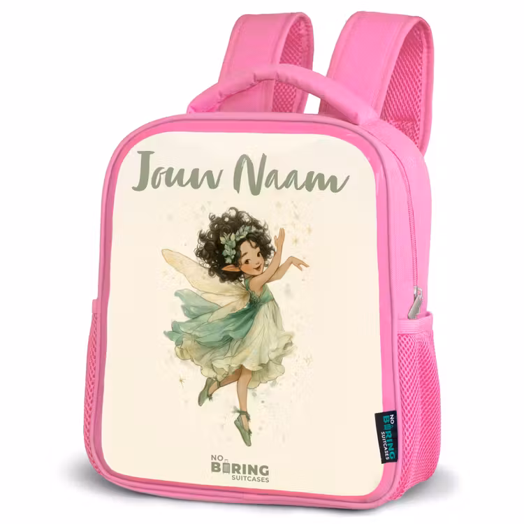 Kinderrugzak met naam - Roze - Dansende bosfee β 4