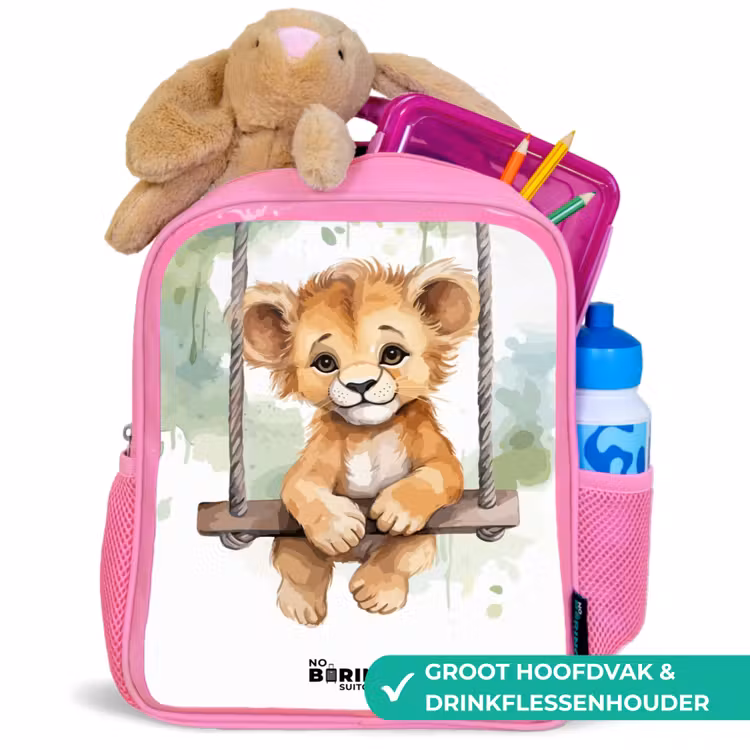 Kinderrugzak - Roze - Lucas leeuw — 2