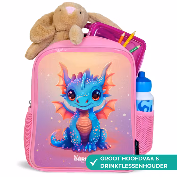 Kinderrugzak - Roze - Schattige baby draak — 2