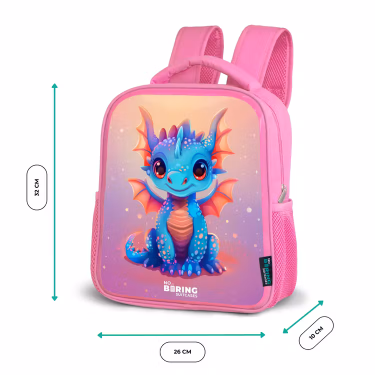 Kinderrugzak - Roze - Schattige baby draak — 3