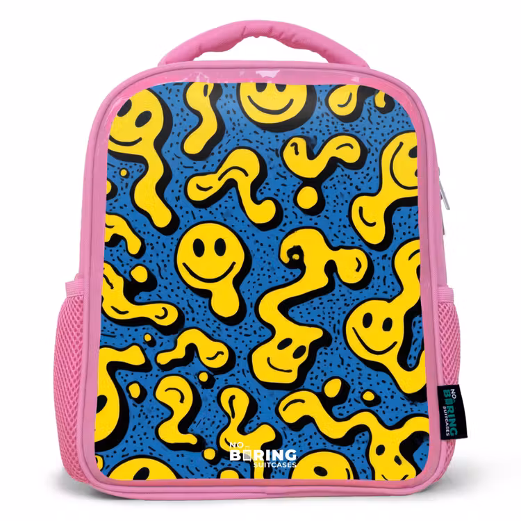 Kinderrugzak - Roze - Smiley - Geel - Blauw β 1