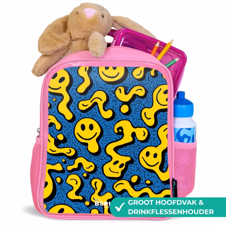 Kinderrugzak - Roze - Smiley - Geel - Blauw β 2