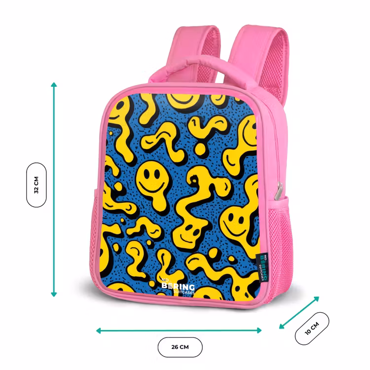 Kinderrugzak - Roze - Smiley - Geel - Blauw β 3