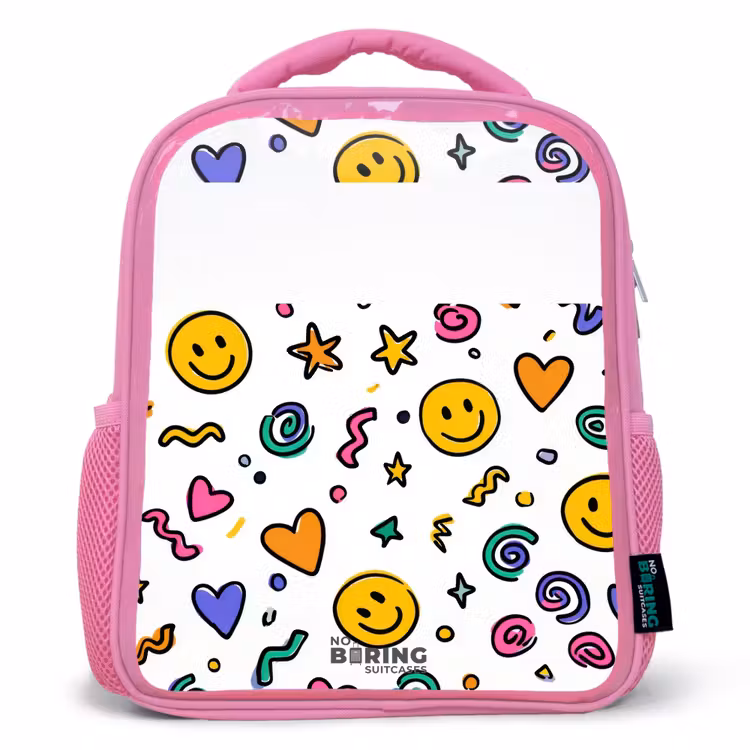 Kinderrugzak - Roze - Smiley - Hartje - Ster — 1