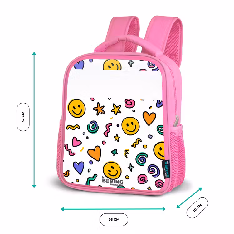 Kinderrugzak - Roze - Smiley - Hartje - Ster — 3