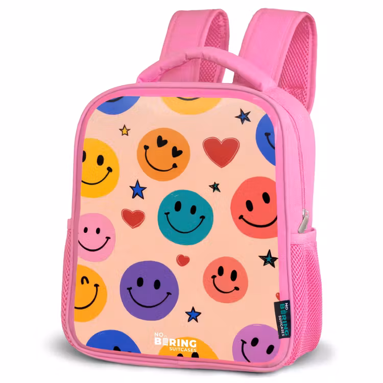 Kinderrugzak - Roze - Vrolijk Smiley-patroon — 4