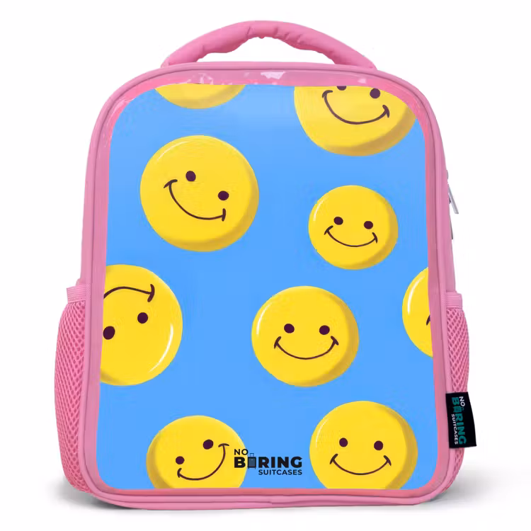 Kinderrugzak - Roze - Vrolijke smileyregen — 1