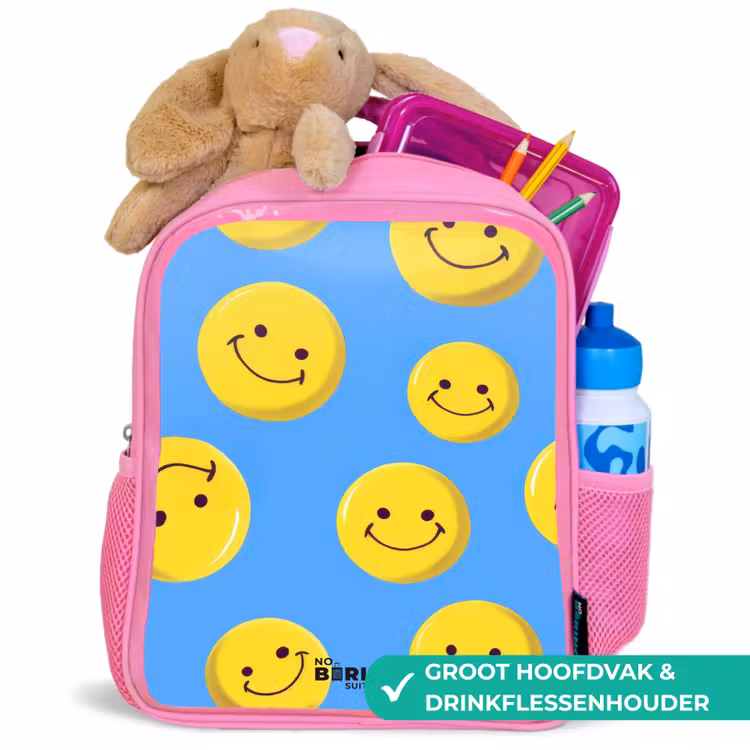Kinderrugzak - Roze - Vrolijke smileyregen — 2