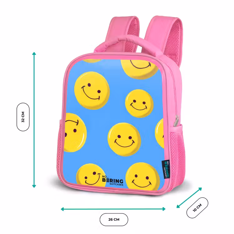 Kinderrugzak - Roze - Vrolijke smileyregen — 3