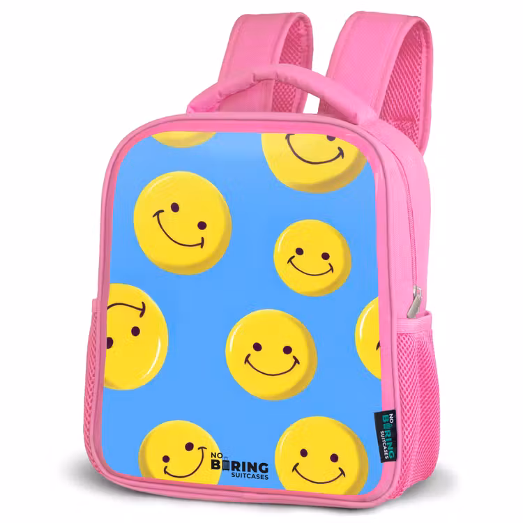 Kinderrugzak - Roze - Vrolijke smileyregen — 4