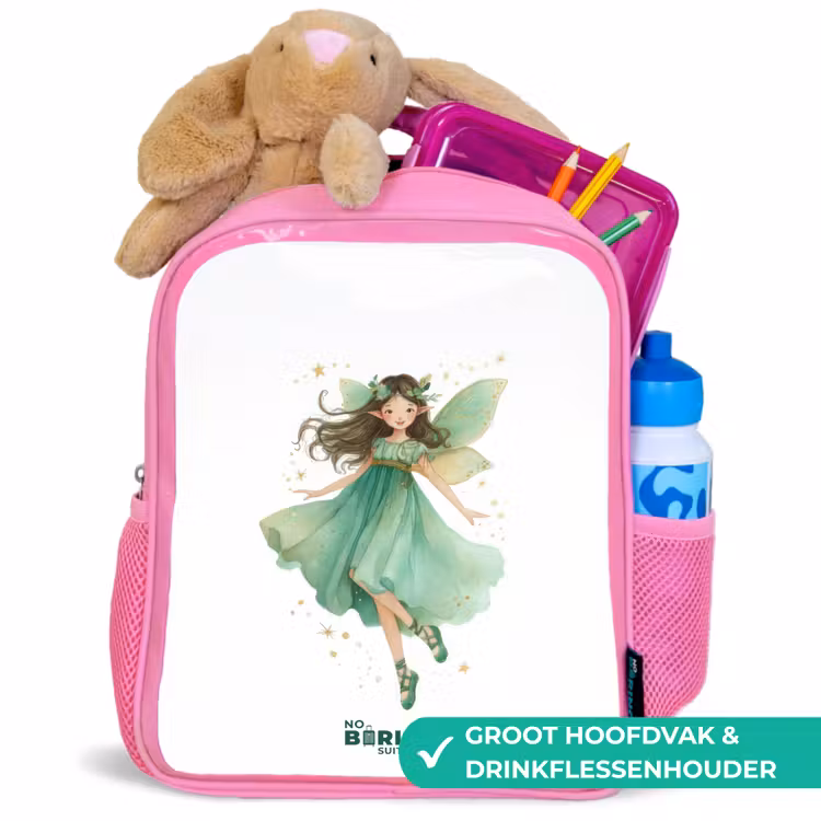 Kinderrugzak - Roze - Zwevende groene elf — 2