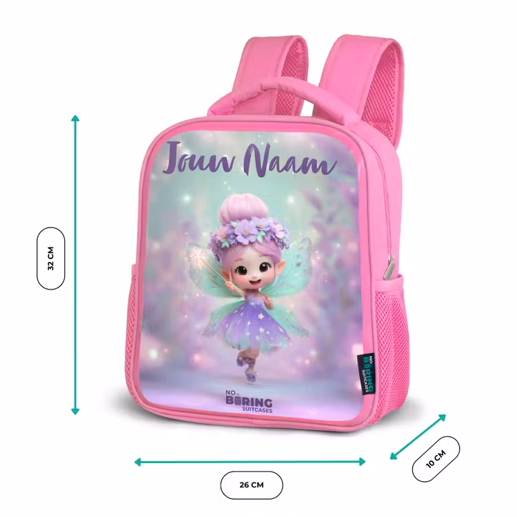 Kinderrugzak met naam - Roze - Elf - Tover - Magisch — 3