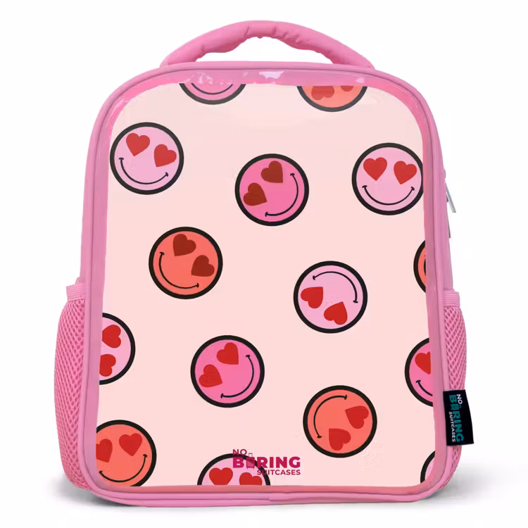 Kinderrugzak - Roze - Hartje - Smiley - Patroon — 1