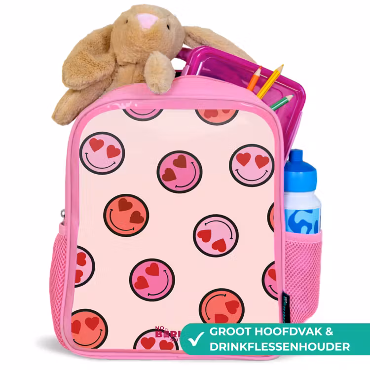 Kinderrugzak - Roze - Hartje - Smiley - Patroon — 2