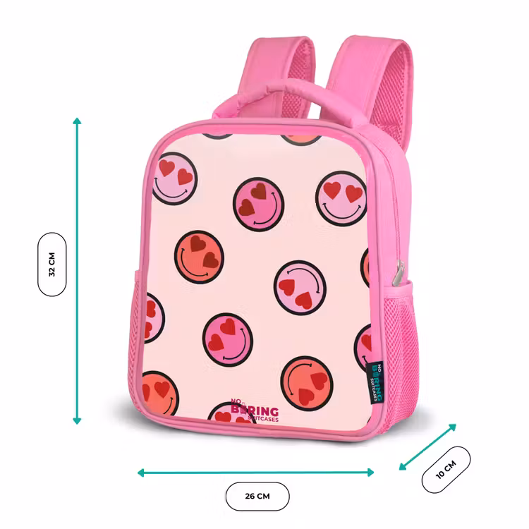 Kinderrugzak - Roze - Hartje - Smiley - Patroon — 3