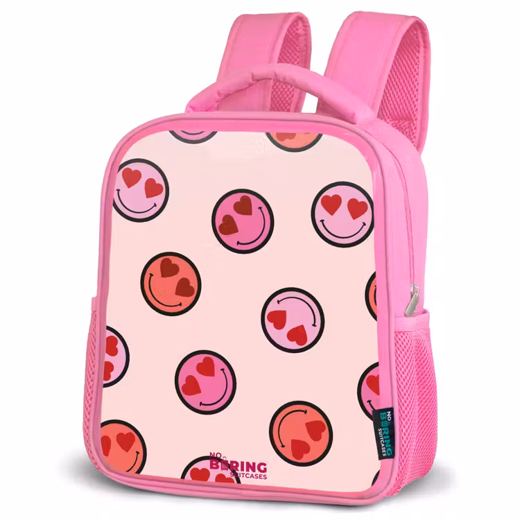Kinderrugzak - Roze - Hartje - Smiley - Patroon — 4