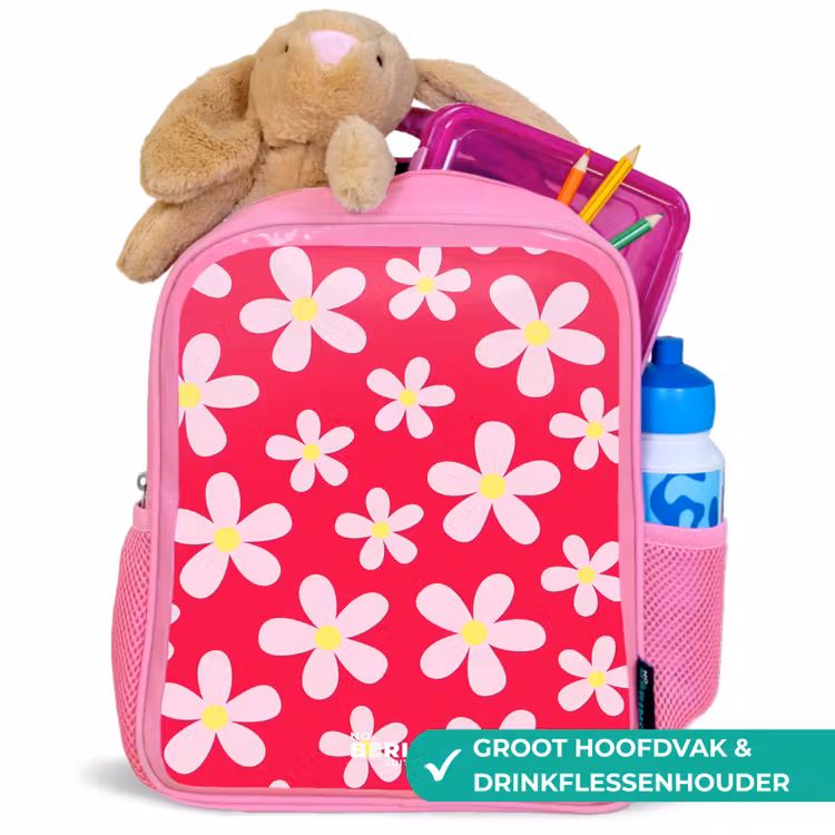 Kinderrugzak - Roze - Madeliefjesmania hotpink — 2