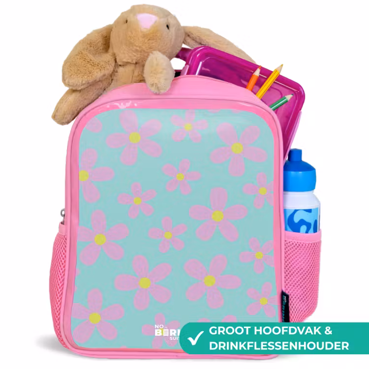 Kinderrugzak - Roze - Madeliefjesmania mint — 2