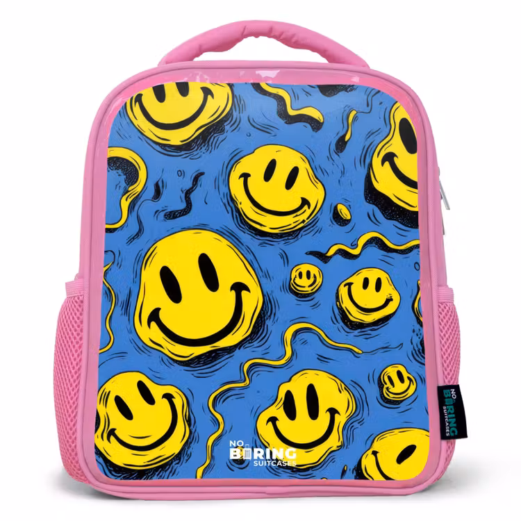 Kinderrugzak - Roze - Smiley - Blauw - Geel — 1