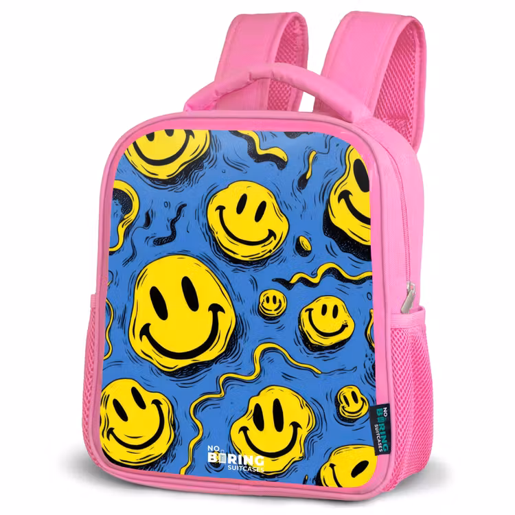 Kinderrugzak - Roze - Smiley - Blauw - Geel — 4