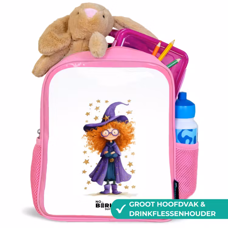 Kinderrugzak - Roze - Sterrenmagie met krullen — 2