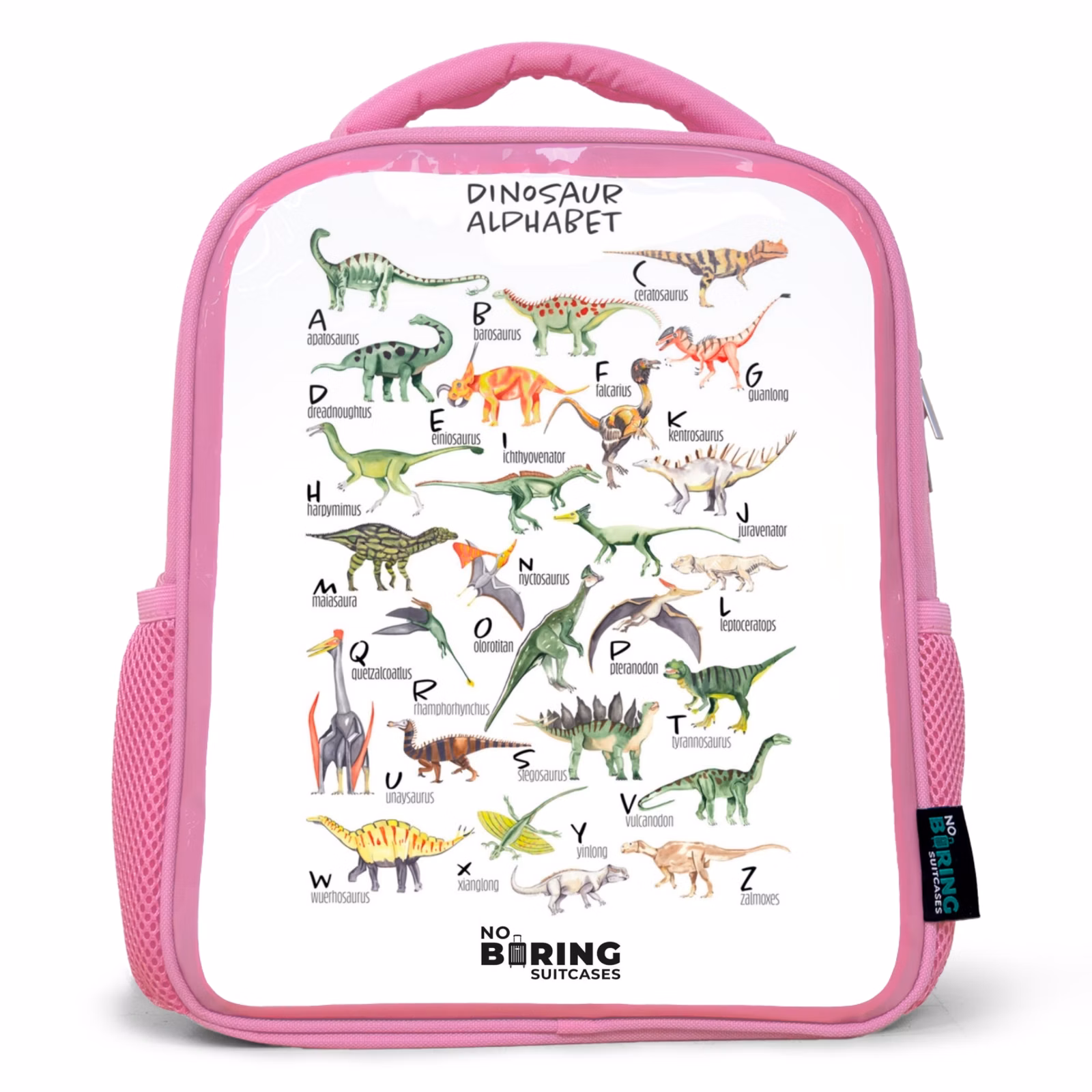 Kinderrugzak - Roze - Alfabet van dino's — 1