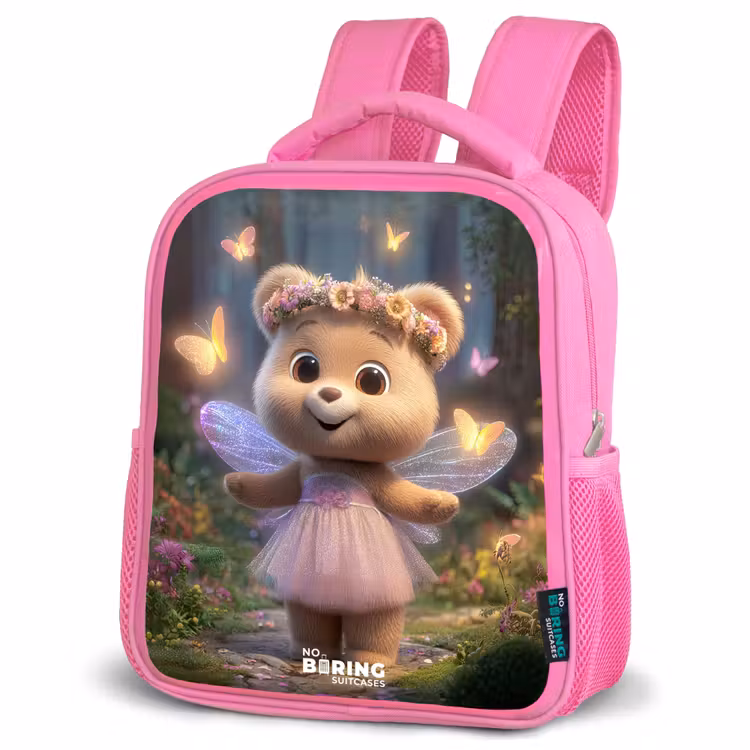 Kinderrugzak - Roze - Beer - Vlinders - Bos - Fairy — 4
