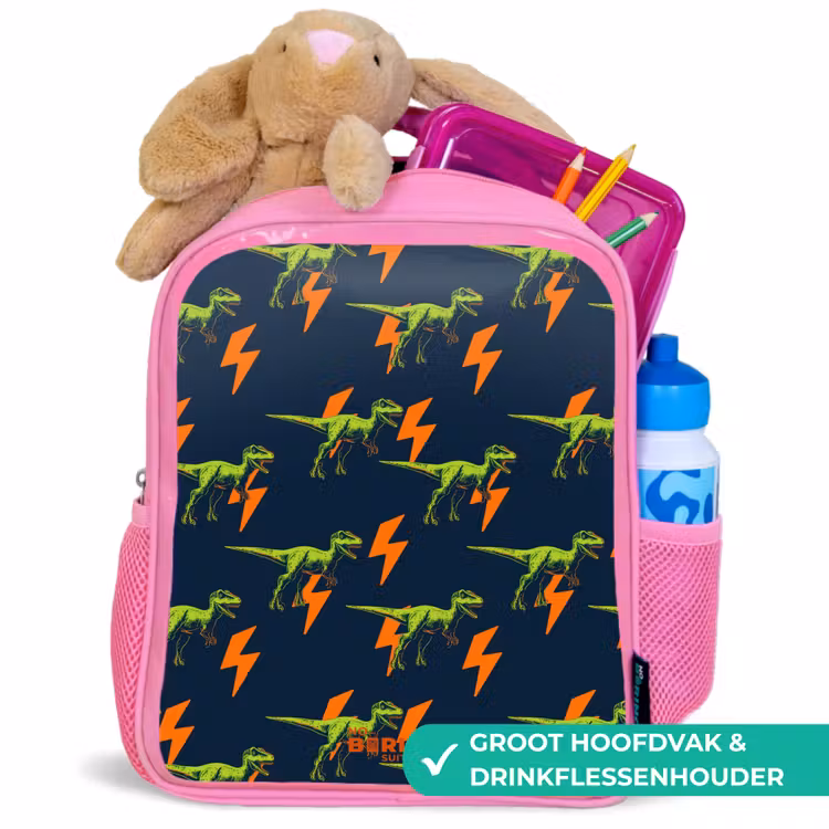 Kinderrugzak - Roze - Bliksemsnelle raptors β 2