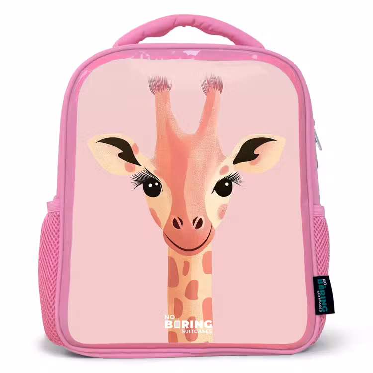 Kinderrugzak - Roze - Giraffe - Wimpers - Minimalistisch - Roze — 1