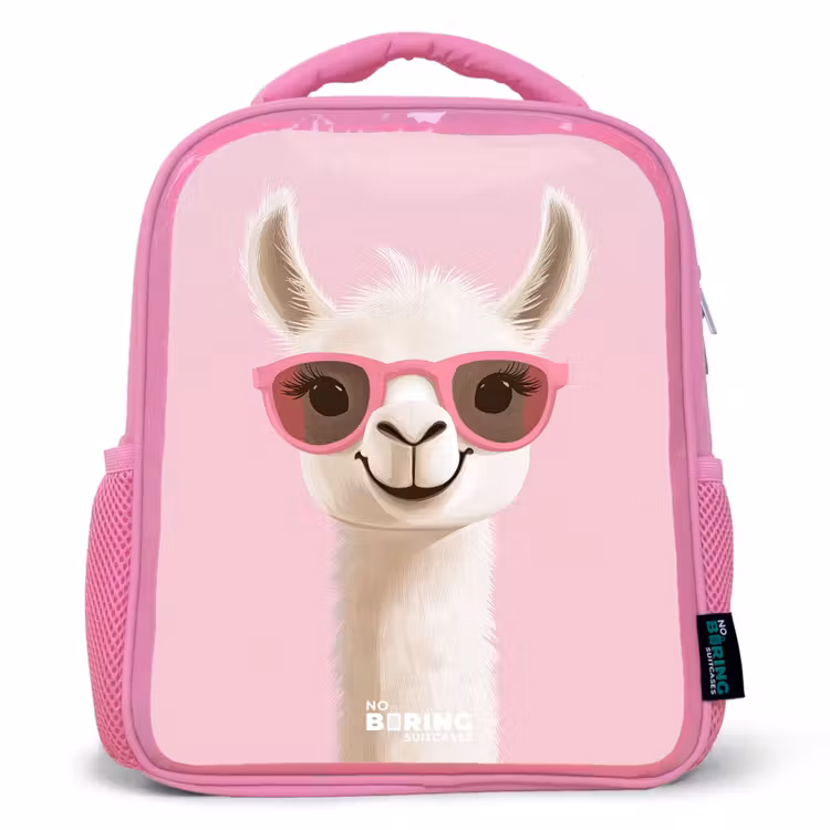 Kinderrugzak - Roze - Lama - Wit - Zonnebril - Wimpers — 1