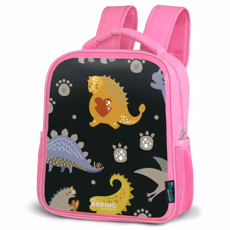 Kinderrugzak - Roze - Liefdevolle dinosaurus — 4
