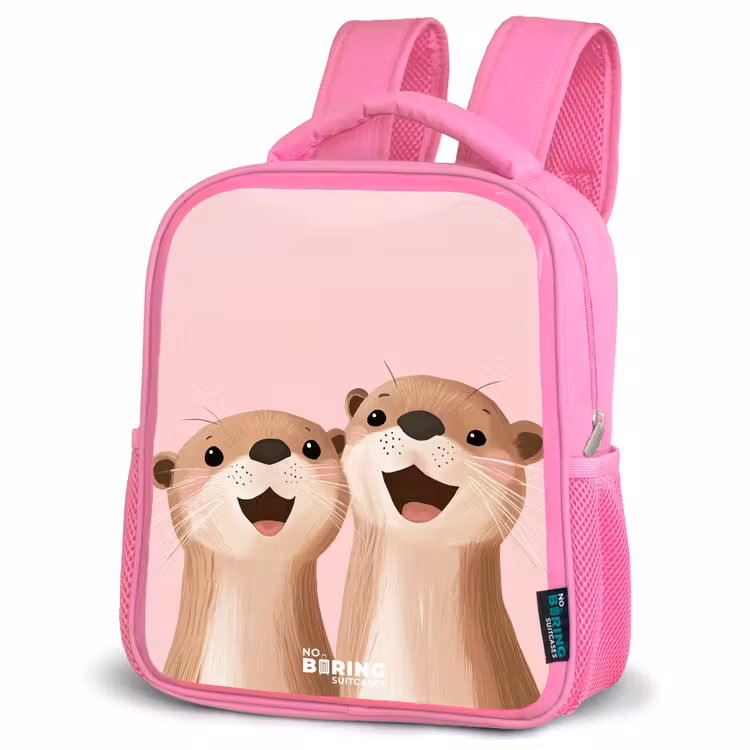 Kinderrugzak - Roze - Otters - Lachen - Roze - Illustratie — 4