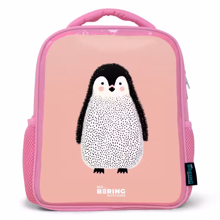 Kinderrugzak - Roze - Pinguïn - Stippen - Roze - Minimalistisch — 1