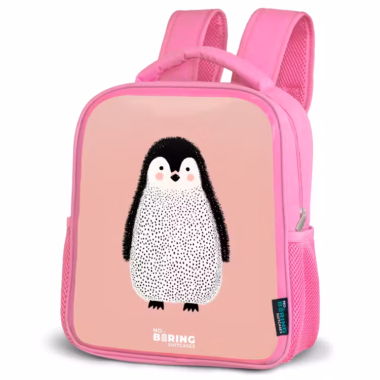Kinderrugzak - Roze - Pinguïn - Stippen - Roze - Minimalistisch — 4