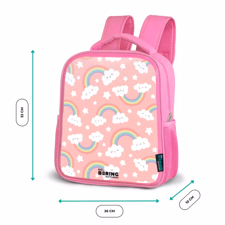 Kinderrugzak - Roze - Roze met regenboog patroon — 3