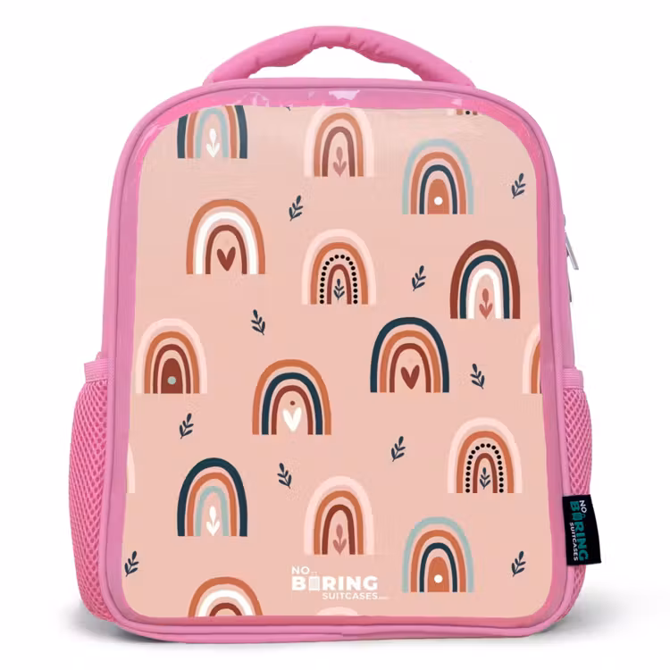 Kinderrugzak - Roze - Roze regenbogen patroon — 1