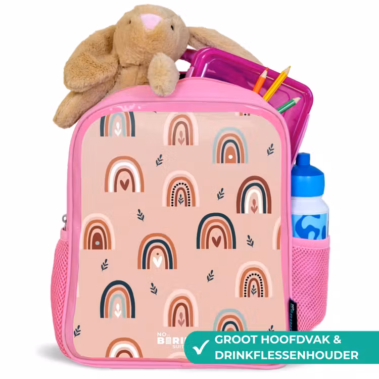 Kinderrugzak - Roze - Roze regenbogen patroon — 2