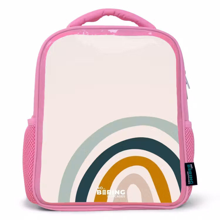 Kinderrugzak - Roze - Ruwe regenboog aqua β 1