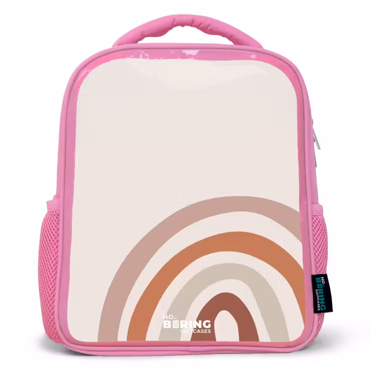 Kinderrugzak - Roze - Ruwe regenboog naturel — 1