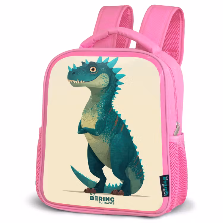 Kinderrugzak - Roze - Spiky dino met vriendelijke blik — 4
