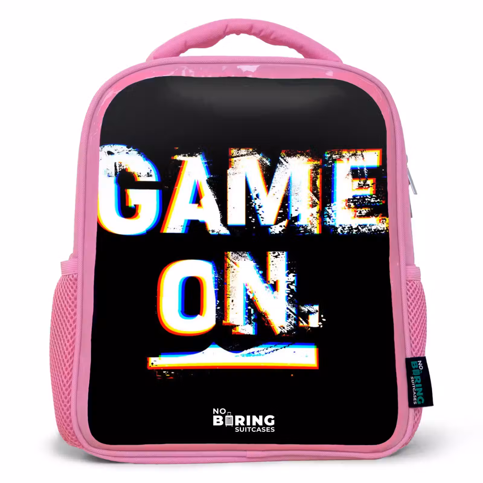 Kinderrugzak - Roze - Game on in zwart wit β 1