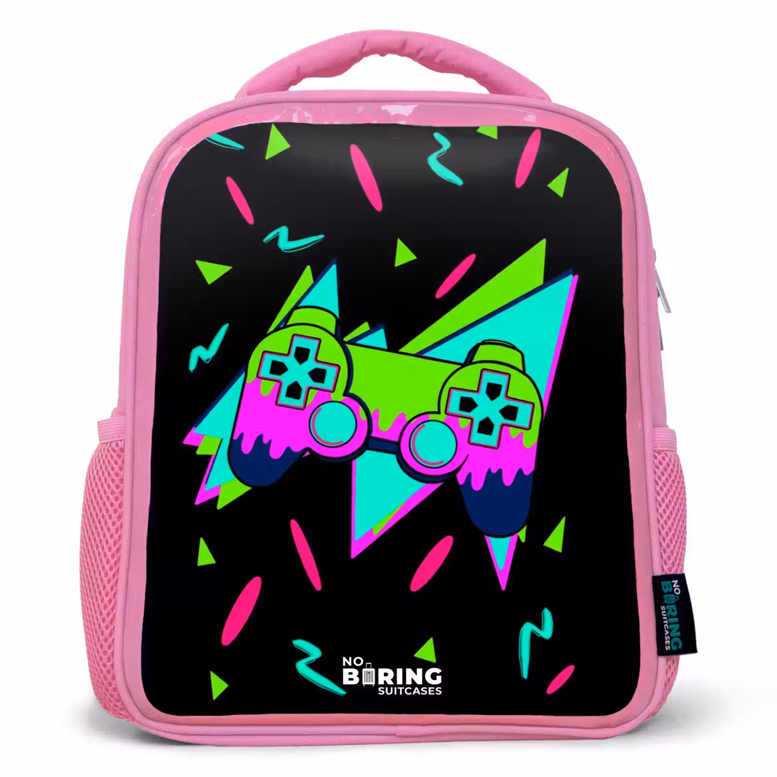 Kinderrugzak - Roze - Neon controller op zwart — 1