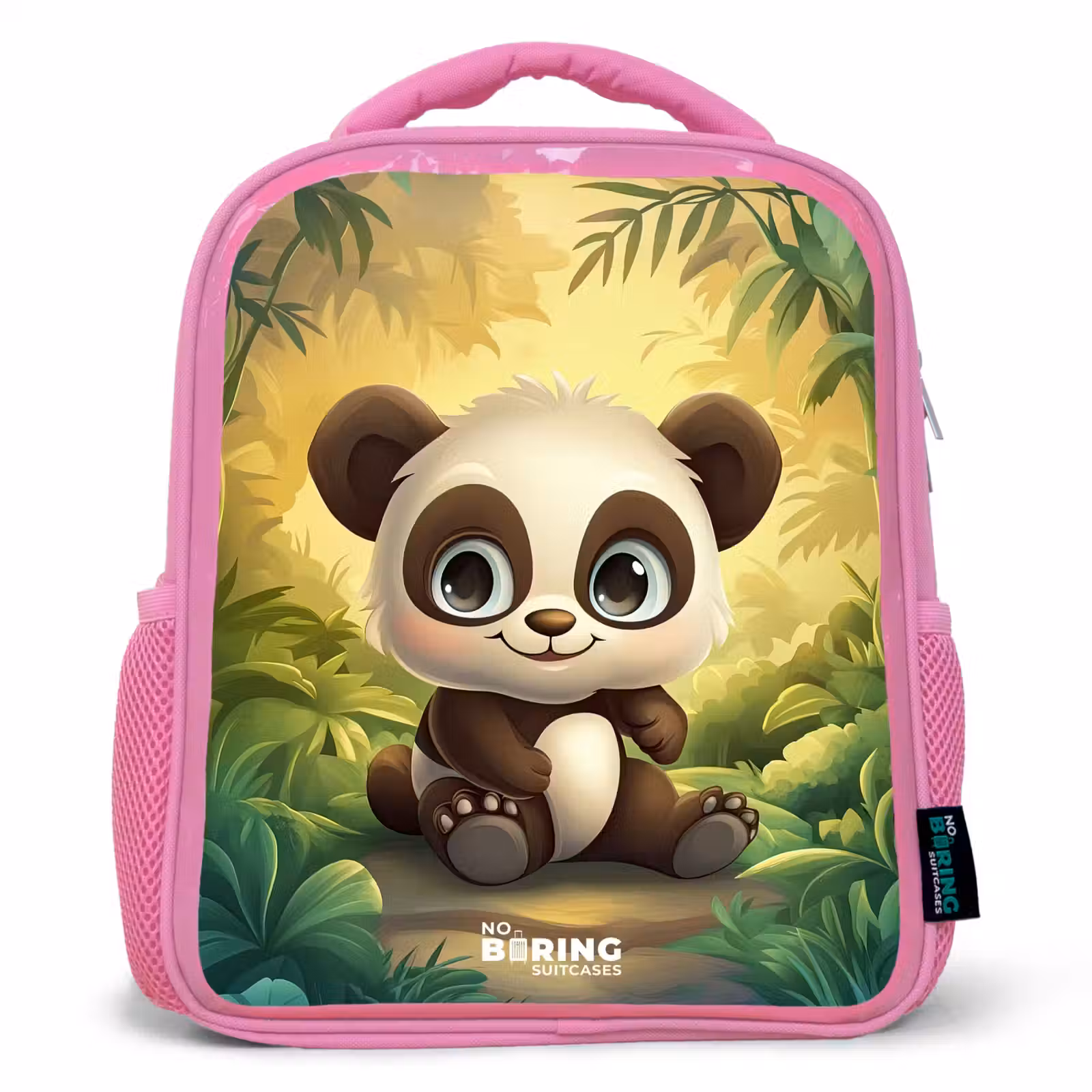 Kinderrugzak - Roze - Panda - Bamboebos - Groen — 1