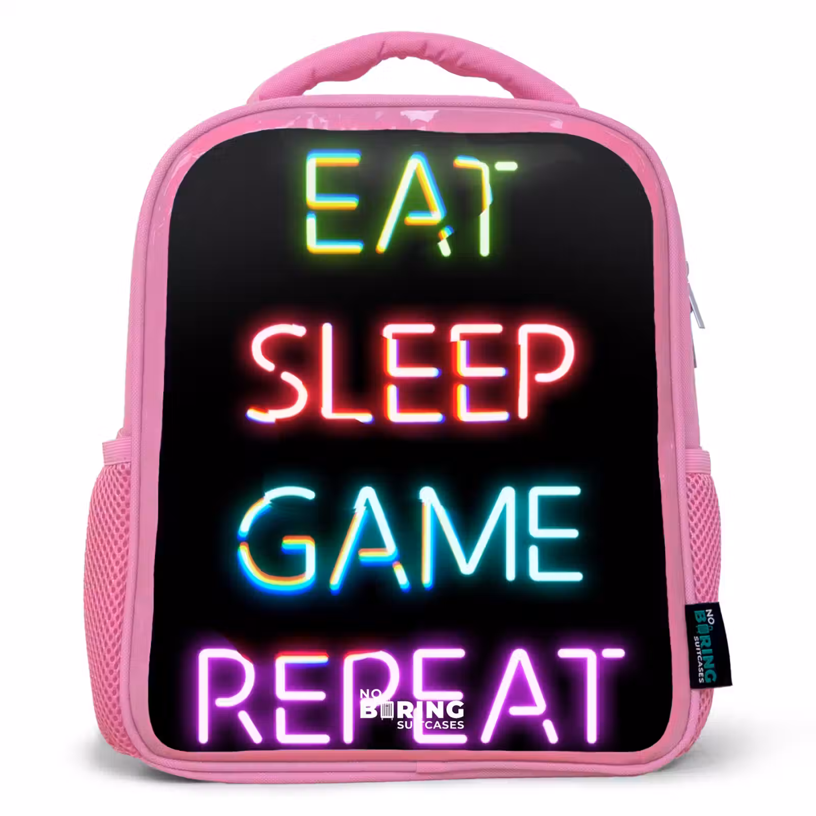 Kinderrugzak - Roze - Qoute met neon lichten — 1