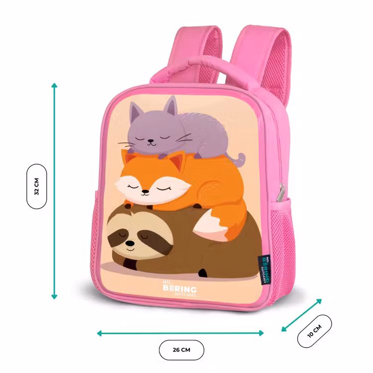 Kinderrugzak - Roze - Dieren - Slapen - Samen — 3