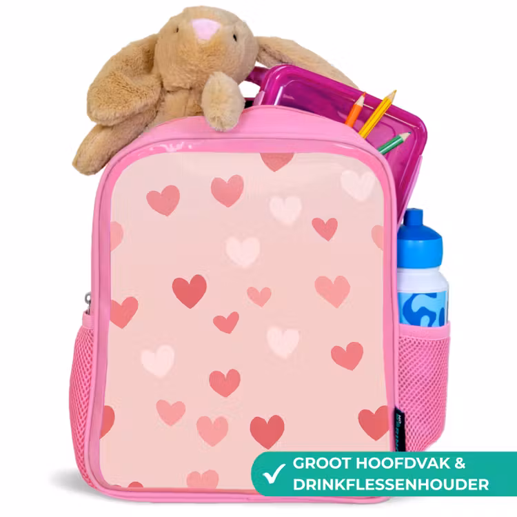 Kinderrugzak - Roze - Hartjes - Patroon - Roze β 2
