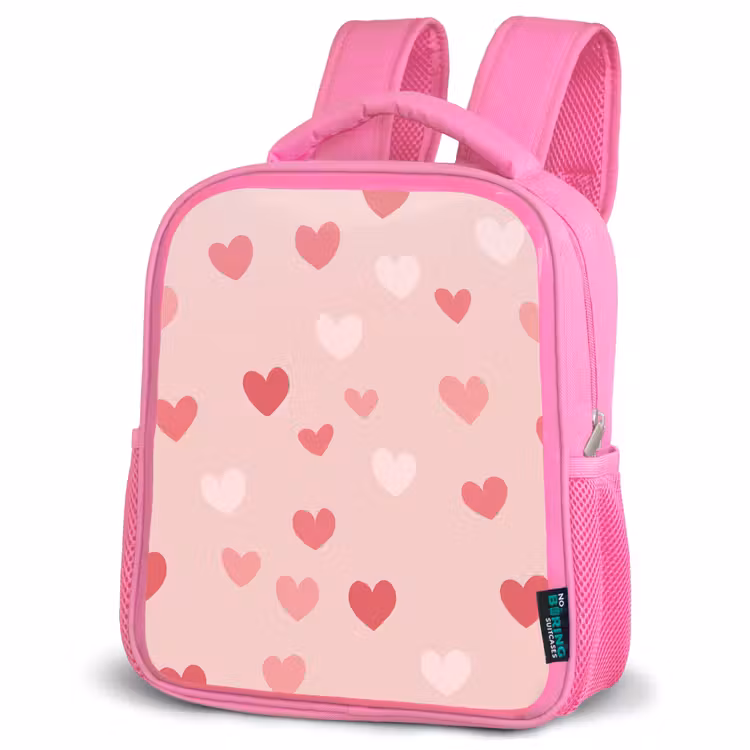 Kinderrugzak - Roze - Hartjes - Patroon - Roze β 4