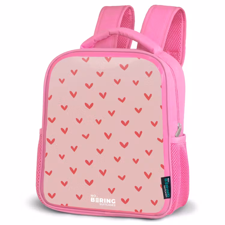 Kinderrugzak - Roze - Hartjespatroon met roze kleuren — 4