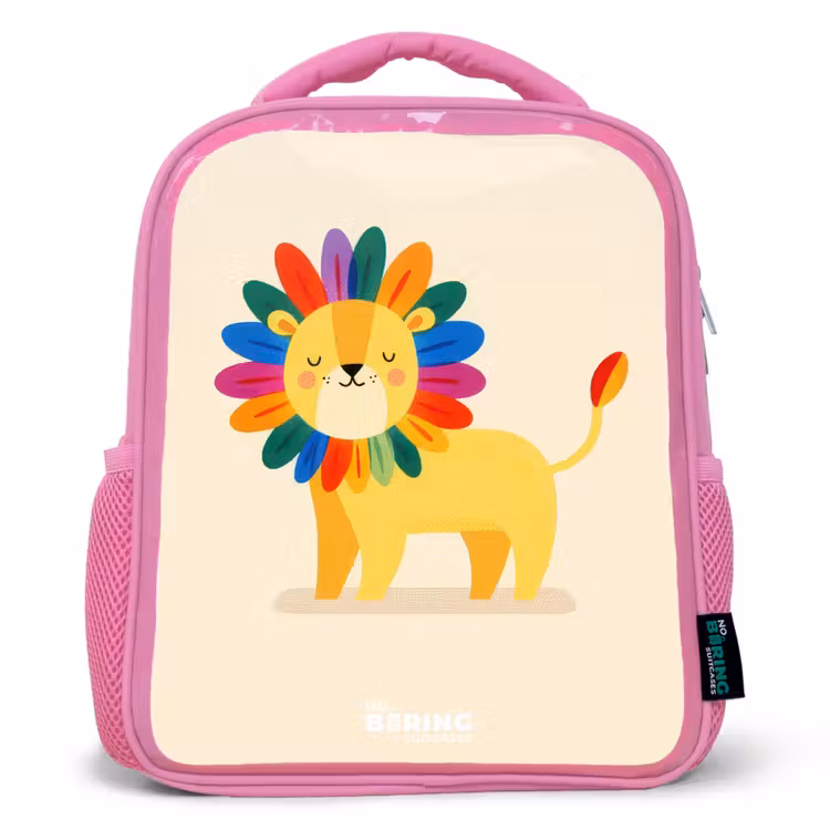 Kinderrugzak - Roze - Leeuw - Manen - Kleurrijk — 1